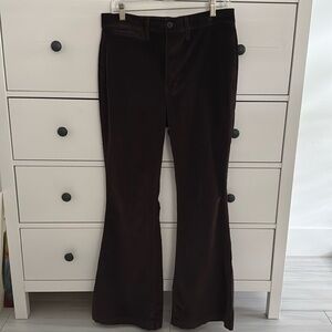 Madewell Dark Brown Flare Pants